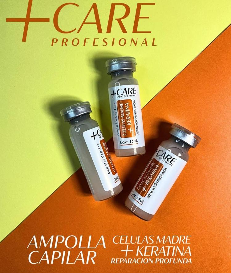 +CARE AMPOLLA CELULAS MADRES + KERATINA REPARACION PROFUNDA 15ML