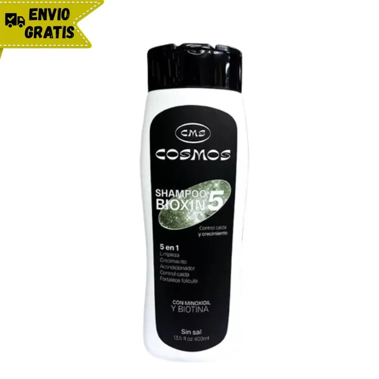 CMS COSMOS SHAMPOO BIOXIN 5, CONTROL CAIDA 5 EN 1, HOMBRE, 400 ML