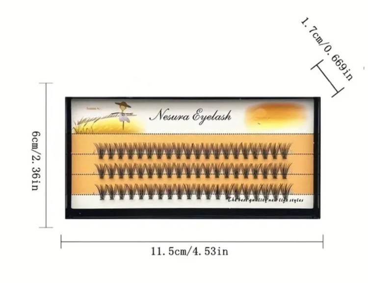 NESURA 10P Y 20P EYELASH PESTAÑAS INDIVIDUALES LARG, 8MM,9MM,10MM, 11MM,12MM,13MM,14 MM.
