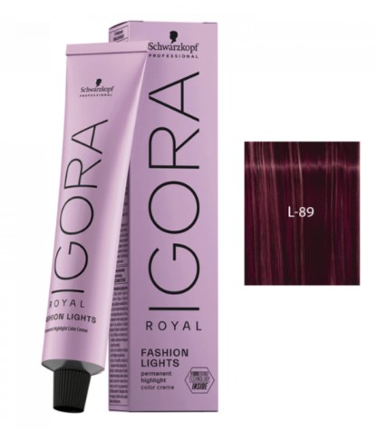 IGORA ROYAL FASHION LIGHTS L-89, ROJO VIOLETA. 60 GR