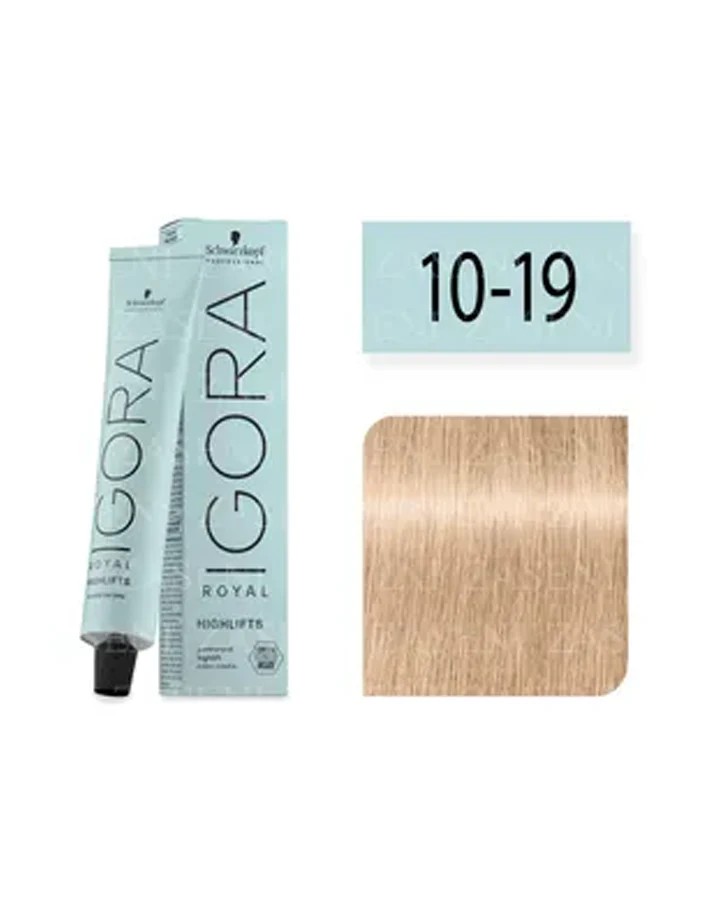IGORA ROYAL HIGHLIFTS 10-19, RUBIO PLATINO CENIZA VIOLETA, 60 GR