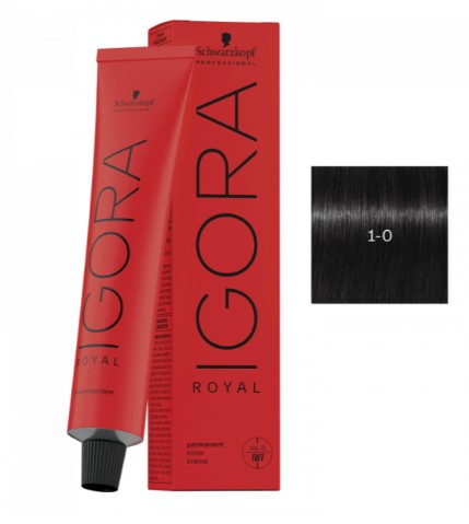 IGORA ROYAL TINTE 1-0 NEGRO NATURAL, 60 GR