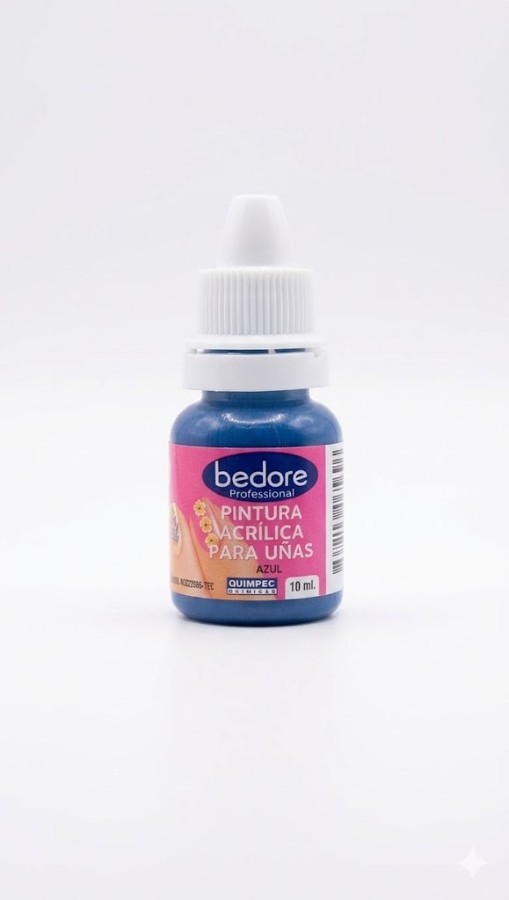 BEDORE PINTURA ACRILICA PARA UÑAS AZUL 10 ML