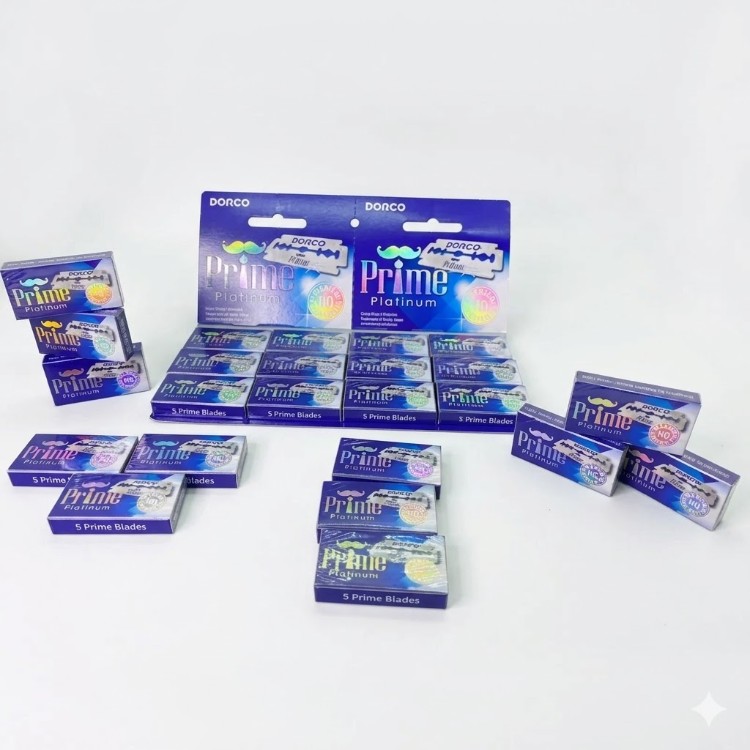 DORCO PRIME PLATINUM AZUL HOJA DE AFEITAR X5
