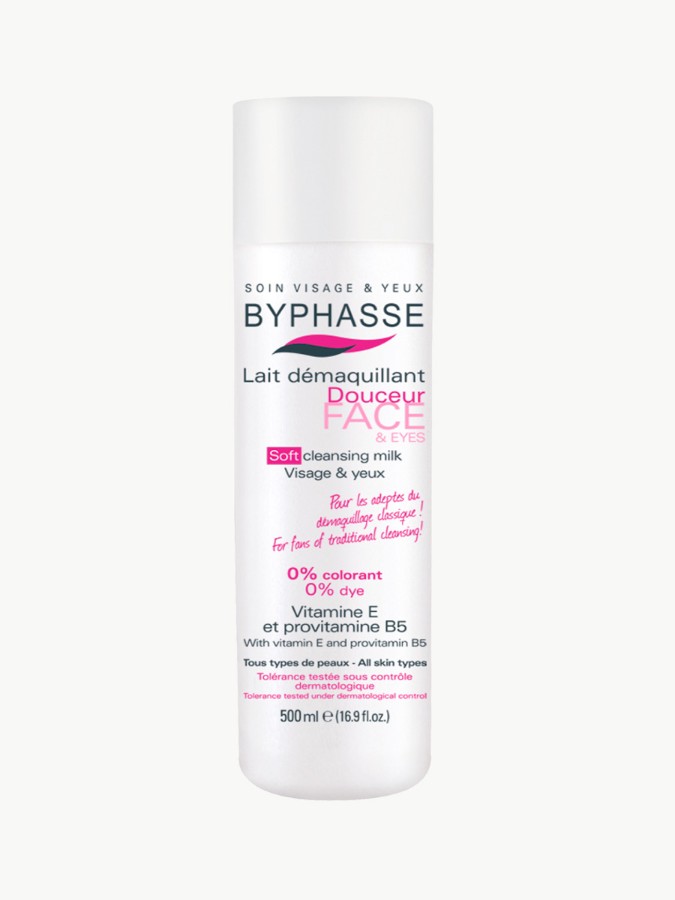 BYPHASSE LECHE DESMAQUILLANTE DOUCEUR CARA Y OJOS 500 ML
