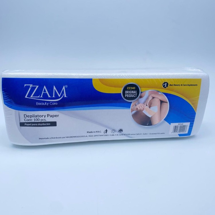 ZZAM PAPEL DEPILATORIO X100 UNIDADES-ZZ240