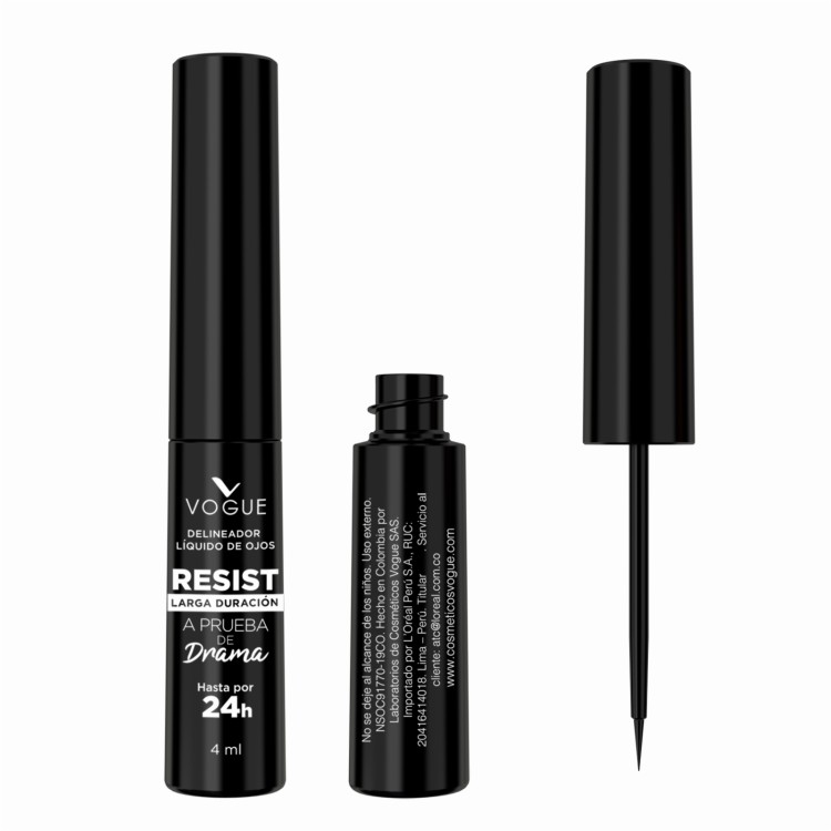 VOGUE DELINEADOR LIQUIDO RESIST NEGRO 4ML