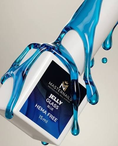 MASTER NAILS JELLY GLASS BLUE VITRAL. 15ml