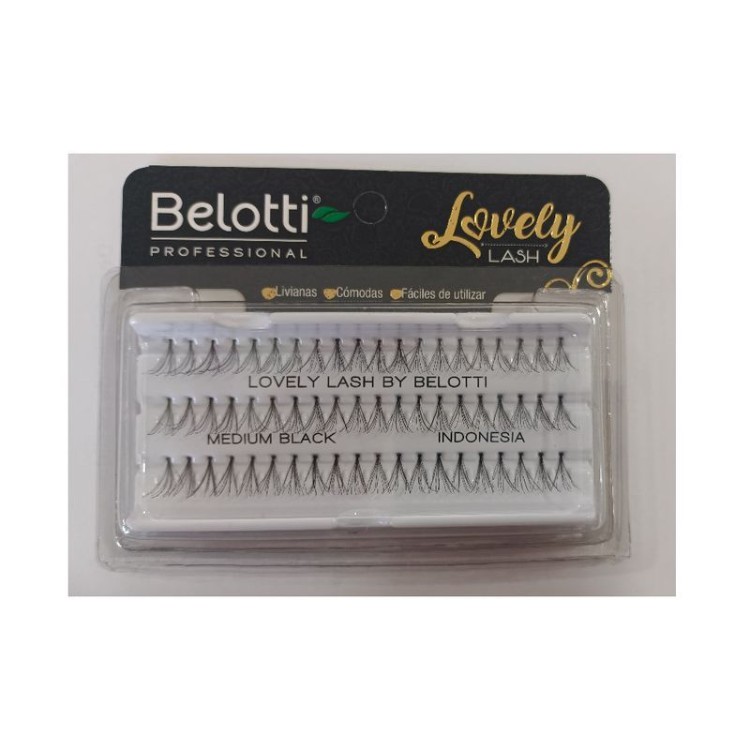 BELOTTI PESTAÑAS INDIVIDUALES. LOVELY LASH . MEDIUM BLACK