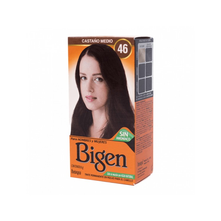 BIGEN TINTE EN POLVO CASTAÑO MEDIO 6G. 46