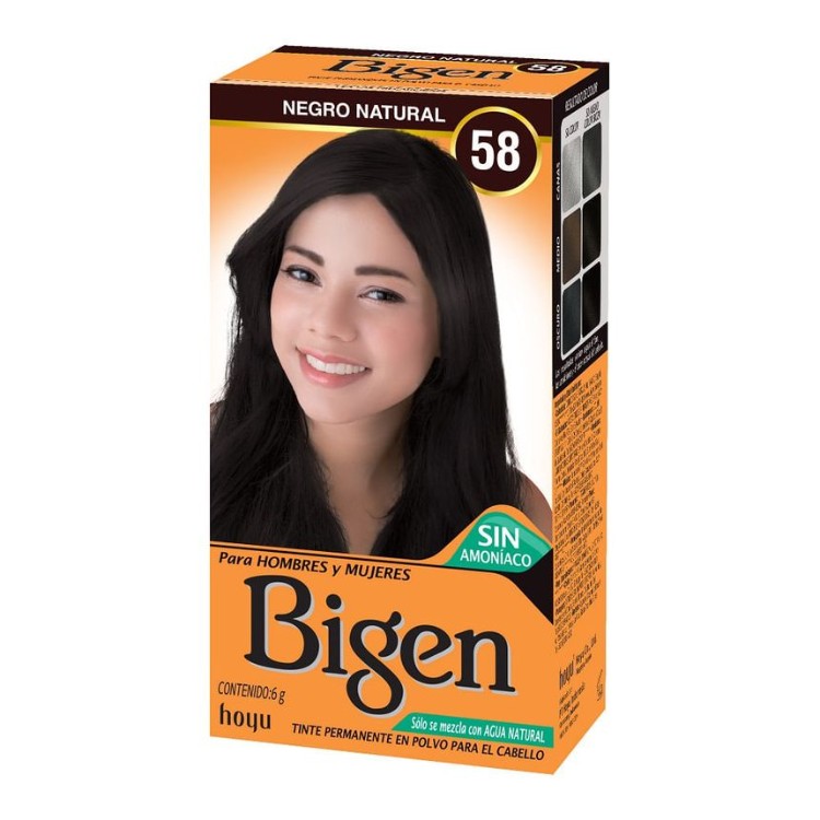 BIGEN TINTE EN POLVO NEGRO NATURAL 6G. 58