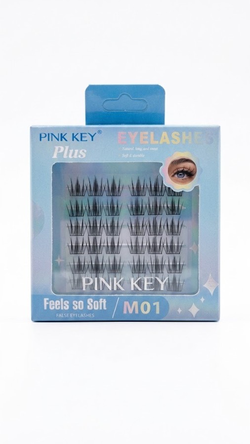 PINK KEY PESTAÑAS EFECTO ANIME